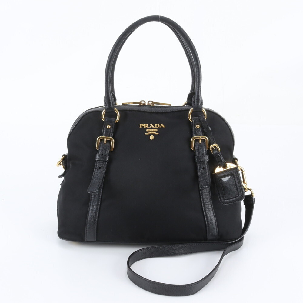 Prada Tessuto Nylon Leather 2-Way Shoulder Bag, Handbag, Tote Bag for Women